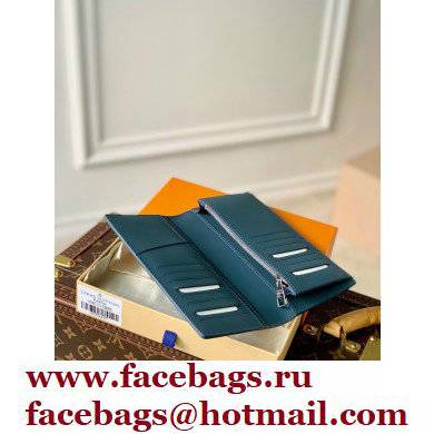 Louis Vuitton Aerogram leather Brazza Wallet Blue