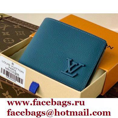 Louis Vuitton Aerogram leather Multiple Wallet Blue