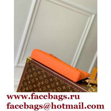 Louis Vuitton Aerogram leather Pochette Ipad Pouch Bag Orange