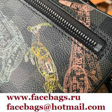 Louis Vuitton Damier Graphite canvas Mini Soft Trunk Bag wild animals print N45278