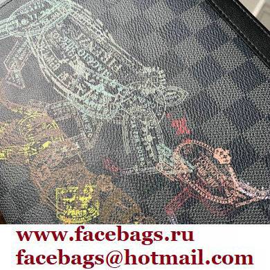 Louis Vuitton Damier Graphite canvas Pochette Voyage Mm Bag wild animals print N64605
