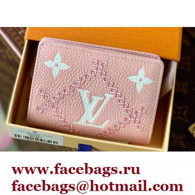 Louis Vuitton Monogram Empreinte Leather Clea Wallet Embroidered M81212 Pink - Click Image to Close
