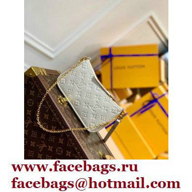 Louis Vuitton Monogram Empreinte Leather Easy Pouch On Strap Bag M81066 Creme White