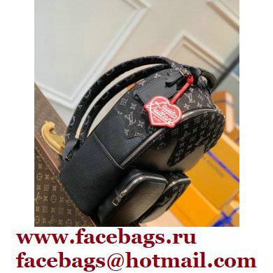 Louis Vuitton Monogram denim Backpack Multipocket Bag M45973 Black