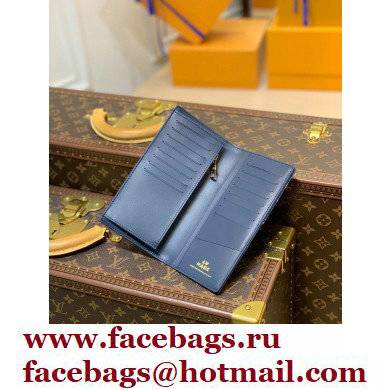 Louis Vuitton Monogram denim Brazza Wallet Blue