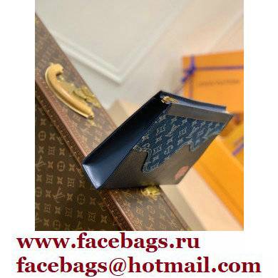 Louis Vuitton Monogram denim Pochette Voyage MM Bag M45961 Blue