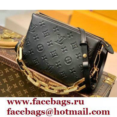 Louis Vuitton Monogram-embossed Lambskin Coussin BB Bag M20574 Black