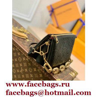 Louis Vuitton Monogram-embossed Lambskin Coussin BB Bag M20574 Black