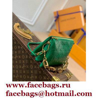 Louis Vuitton Monogram-embossed Lambskin Coussin BB Bag M59389 Green