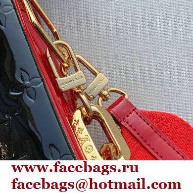 Louis Vuitton Monogram-embossed Lambskin Coussin MM Bag Patent Black - Click Image to Close