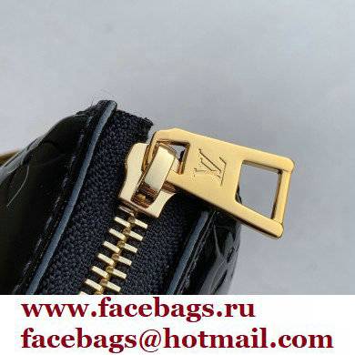 Louis Vuitton Monogram-embossed Lambskin Coussin MM Bag Patent Black - Click Image to Close