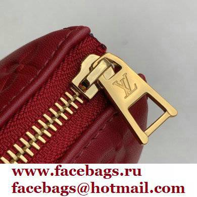 Louis Vuitton Monogram-embossed Lambskin Coussin PM Bag M59275 Wine - Click Image to Close