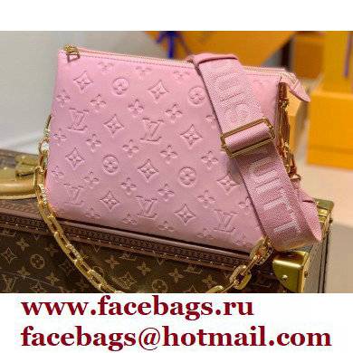 Louis Vuitton Monogram-embossed Lambskin Coussin PM Bag M59276 Pink - Click Image to Close