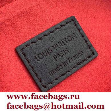 Louis Vuitton Monogram-embossed Lambskin Coussin PM Bag M59398 Black/White - Click Image to Close