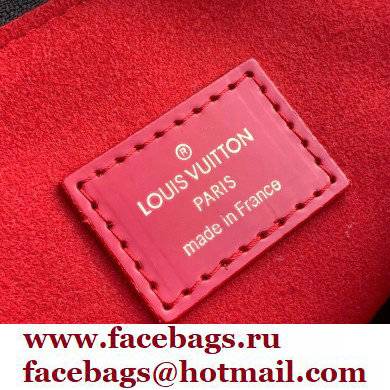 Louis Vuitton Monogram-embossed Lambskin Coussin PM Bag Patent Black