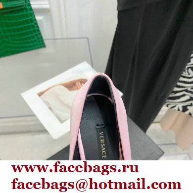 Versace Heel 10.5cm Crystal Medusa Pumps Satin Pink 2022 - Click Image to Close