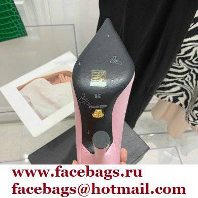 Versace Heel 10.5cm Crystal Medusa Pumps Satin Pink 2022