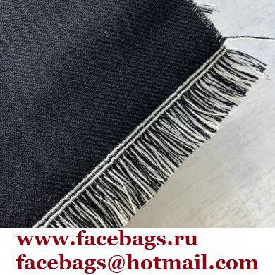 chanel logo printed cashmere scarf black 2022 - Click Image to Close
