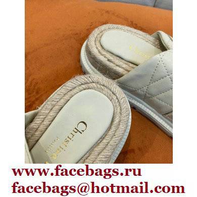 dior White Cannage Lambskin Dtwist Slide 2022 - Click Image to Close