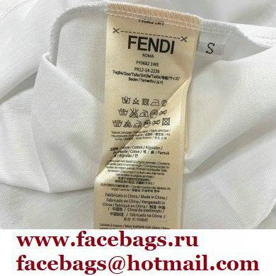 fendi logo printed T-shirt white 2022 - Click Image to Close