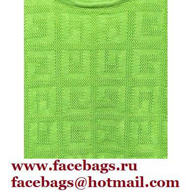 fendi logo printed knitted vest green 2022