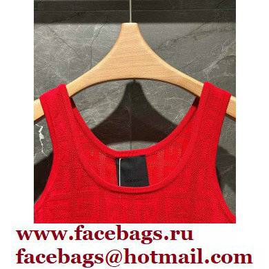 fendi logo printed knitted vest red 2022 - Click Image to Close
