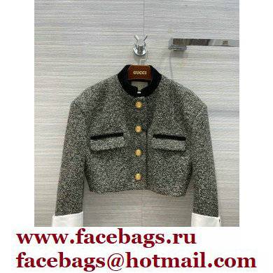 gucci Check tweed jacket with Double G buttons 2022
