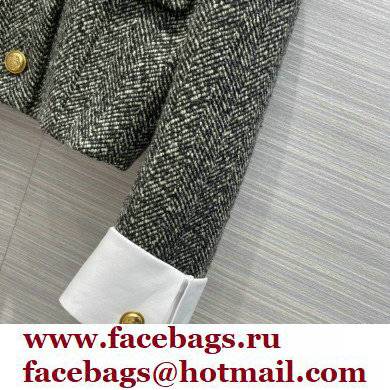 gucci Check tweed jacket with Double G buttons 2022 - Click Image to Close