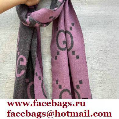 gucci GG wool jacquard scarf pink 2022