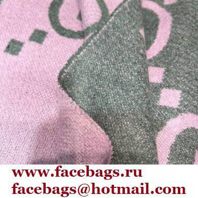 gucci GG wool jacquard scarf pink 2022 - Click Image to Close