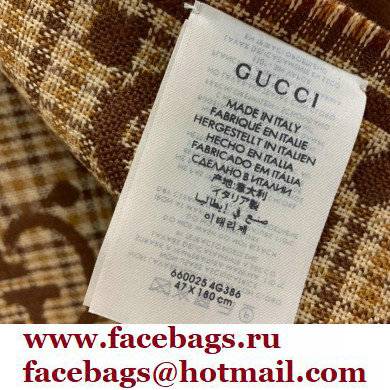 gucci GG wool scarf brown 2022