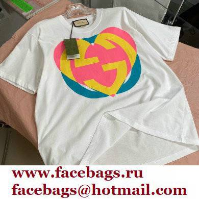 gucci Interlocking G heart T-Shirt white 2022