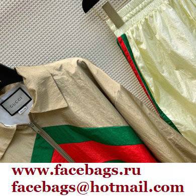 gucci Technical nylon jacket and shorts beige 2022