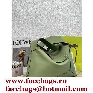 loewe LARGE Puzzle Hobo bag in nappa calfskin Avocado Green - Click Image to Close