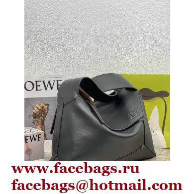 loewe LARGE Puzzle Hobo bag in nappa calfskin BLACK