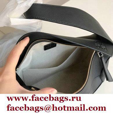 loewe Puzzle Hobo bag in nappa calfskin black - Click Image to Close