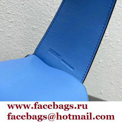 loewe Puzzle Hobo bag in nappa calfskin celestine blue