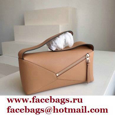 loewe Puzzle Hobo bag in nappa calfskin warm desert - Click Image to Close