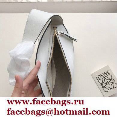 loewe Puzzle Hobo bag in nappa calfskin white