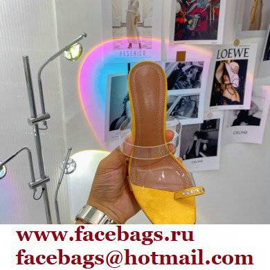 Amina Muaddi Heel 9.5cm Crystals Sami Sandals PVC 01 2022