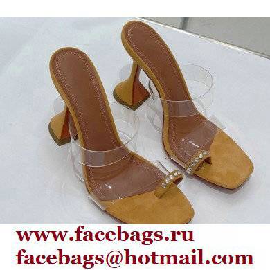 Amina Muaddi Heel 9.5cm Crystals Sami Sandals PVC 04 2022 - Click Image to Close