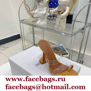 Amina Muaddi Heel 9.5cm Crystals Sami Sandals PVC 04 2022