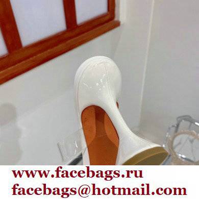 Amina Muaddi Heel 9.5cm Crystals Sami Sandals PVC 06 2022 - Click Image to Close