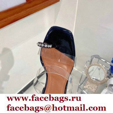 Amina Muaddi Heel 9.5cm Crystals Sami Sandals PVC 09 2022