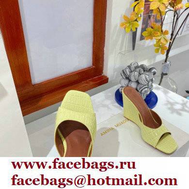 Amina Muaddi Heel 9.5cm Wedge Lupita Sandals 02 2022 - Click Image to Close