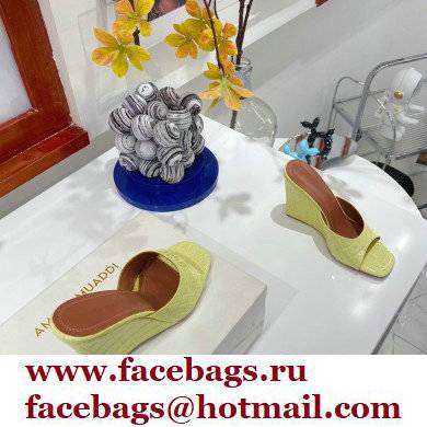 Amina Muaddi Heel 9.5cm Wedge Lupita Sandals 02 2022 - Click Image to Close