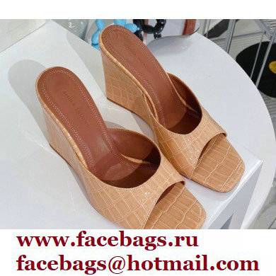 Amina Muaddi Heel 9.5cm Wedge Lupita Sandals 05 2022 - Click Image to Close