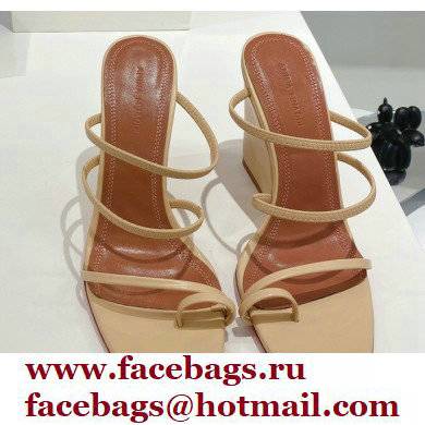 Amina Muaddi Heel 9.5cm Wedge Naima Sandals 03 2022 - Click Image to Close