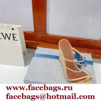 Amina Muaddi Heel 9.5cm Wedge Naima Sandals 03 2022 - Click Image to Close