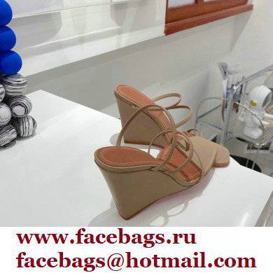 Amina Muaddi Heel 9.5cm Wedge Naima Sandals 04 2022 - Click Image to Close